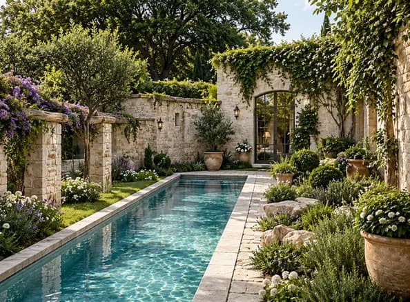 Provence Courtyard Home garden