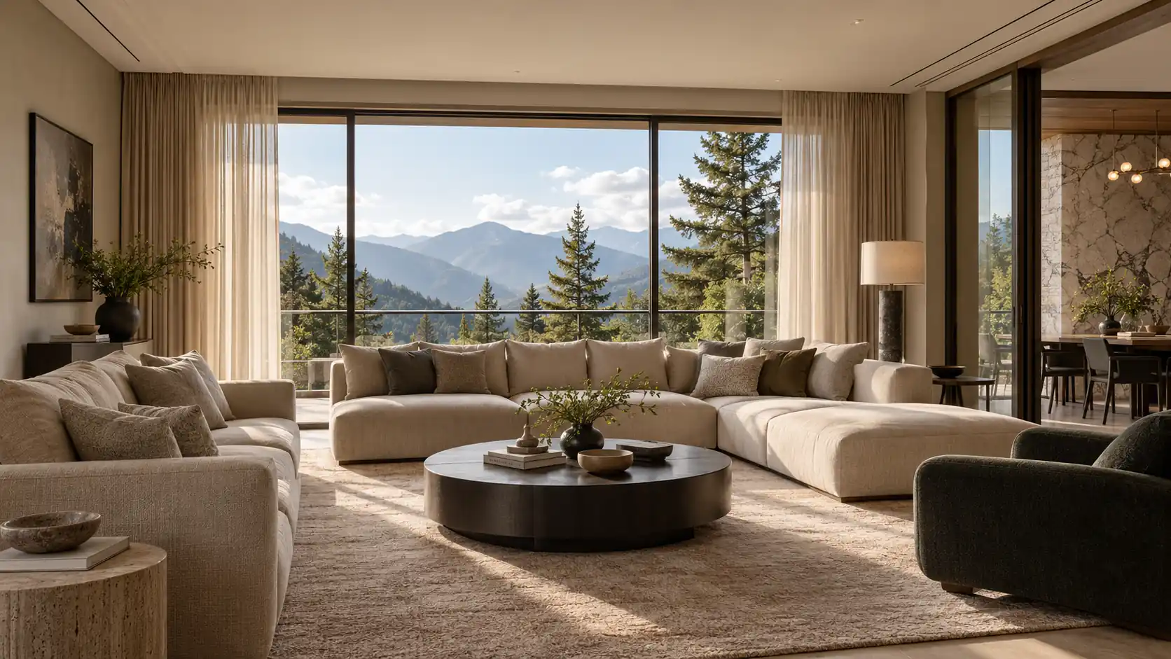 Living room at Mohali Penthouse
