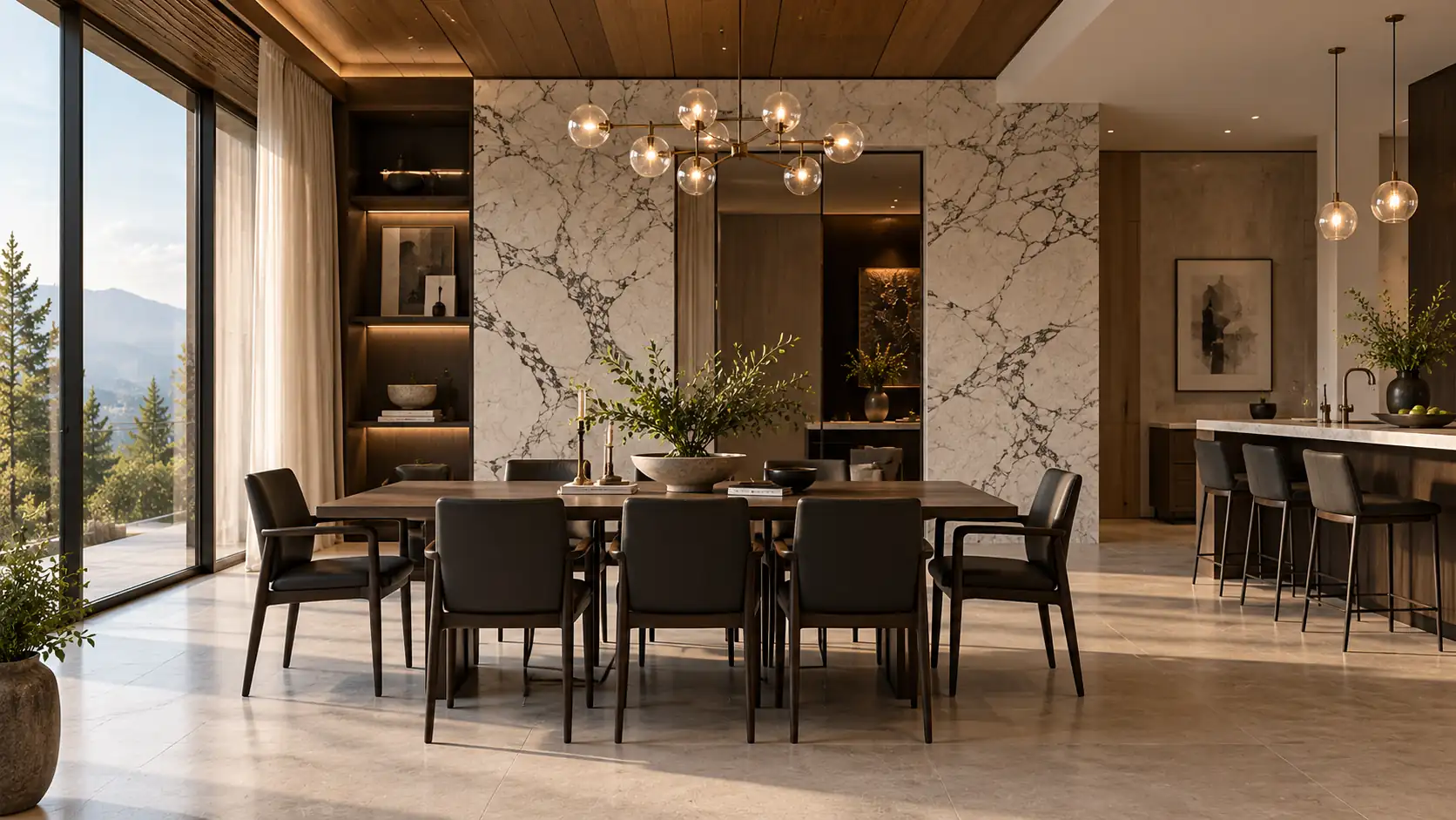 Dining room at Mohali Penthouse