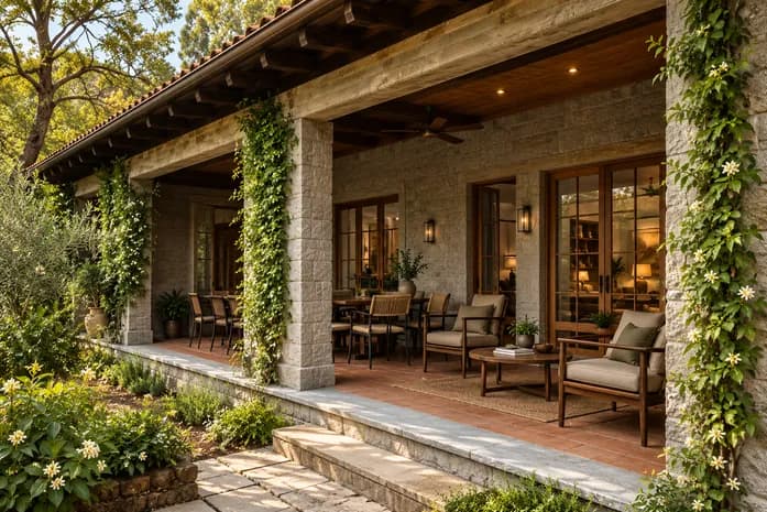 Exterior courtyard at Kasauli Courtyard House