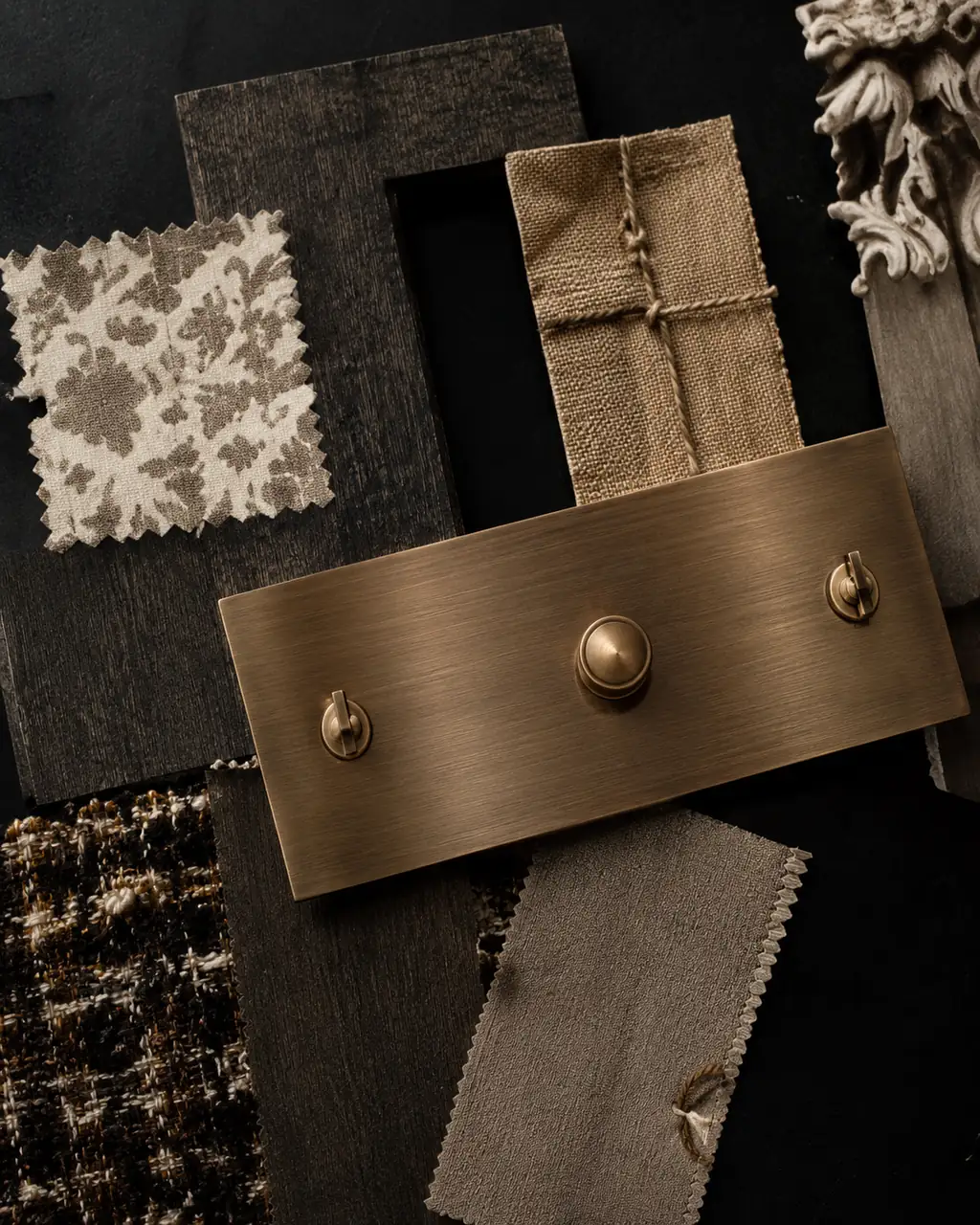 Curated material and fabric swatches